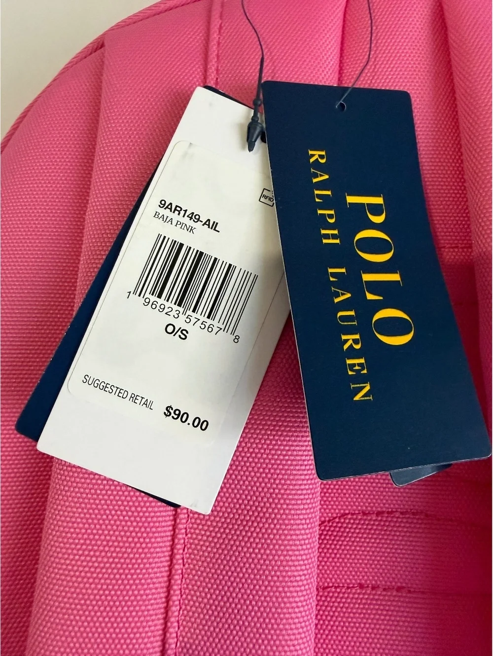 Polo Ralph Lauren Pink Baja Backpack Bear Embroidered NWT
